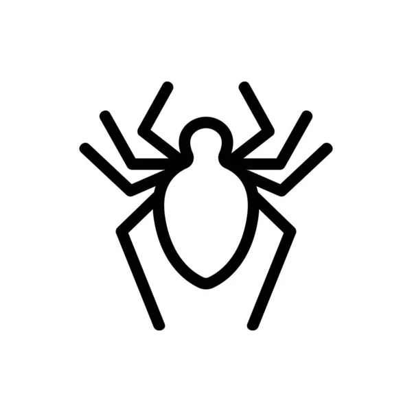 Spider icoon vector. Geïsoleerde contoursymbool illustratie — Stockvector