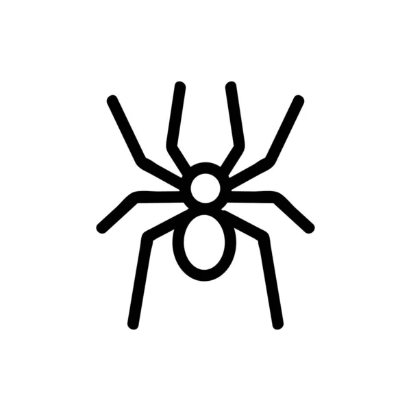 蜘蛛图标向量。 孤立的等高线符号说明 — 图库矢量图片