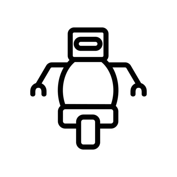 Robot vector icono. Ilustración del símbolo de contorno aislado — Archivo Imágenes Vectoriales