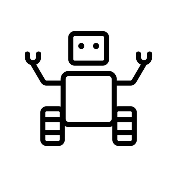 Ρομπότ διάνυσμα εικονίδιο. Μεμονωμένη απεικόνιση συμβόλων περιγράμματος — Διανυσματικό Αρχείο