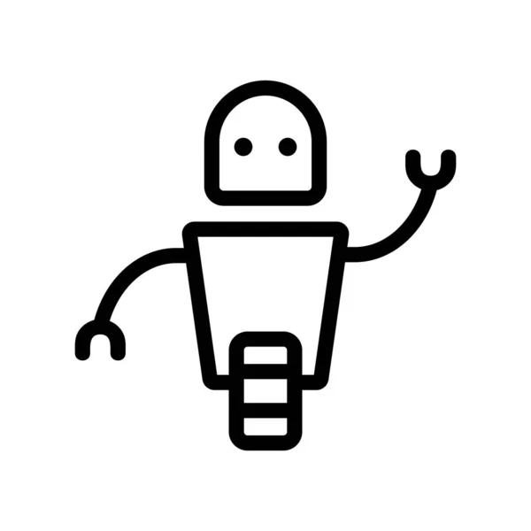 Roboter-Symbolvektor. Isolierte Kontursymboldarstellung — Stockvektor