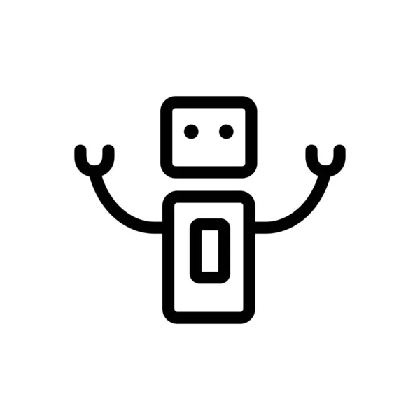Ρομπότ διάνυσμα εικονίδιο. Μεμονωμένη απεικόνιση συμβόλων περιγράμματος — Διανυσματικό Αρχείο