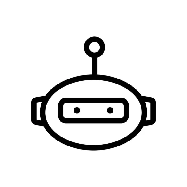 Robot vector icono. Ilustración del símbolo de contorno aislado — Archivo Imágenes Vectoriales