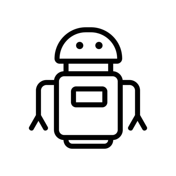 Robot vector icono. Ilustración del símbolo de contorno aislado — Archivo Imágenes Vectoriales