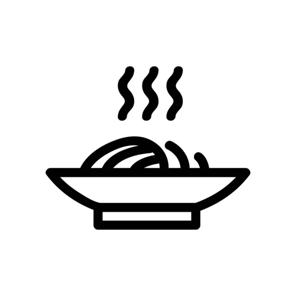 Noodles icon vector. Isolated contour symbol illustration — 스톡 벡터