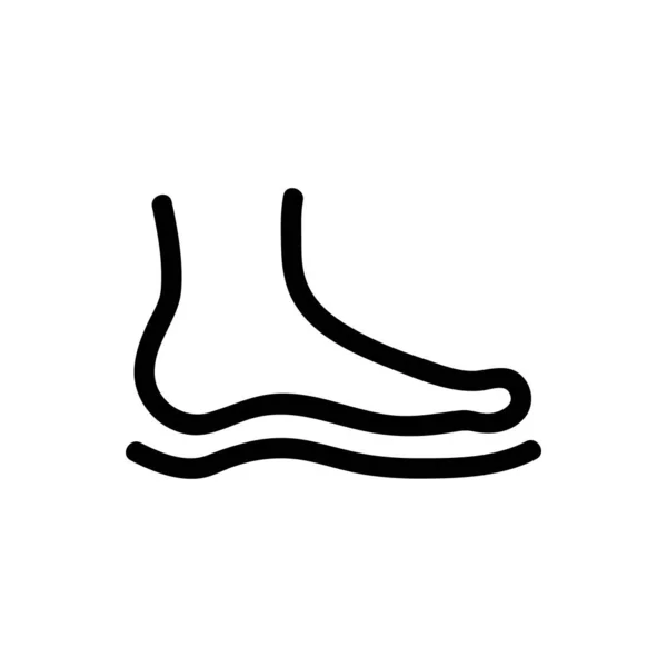 Flat feet icon vector. Isolated contour symbol illustration — 스톡 벡터