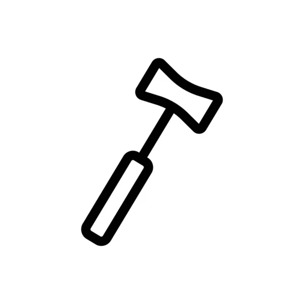 Hammer Arzt Symbol Vektor. Isolierte Kontursymboldarstellung — Stockvektor