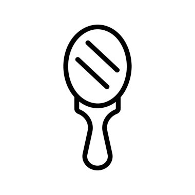 Ayna simgesi vektörü. İzole edilmiş kontür sembolü gösterimi