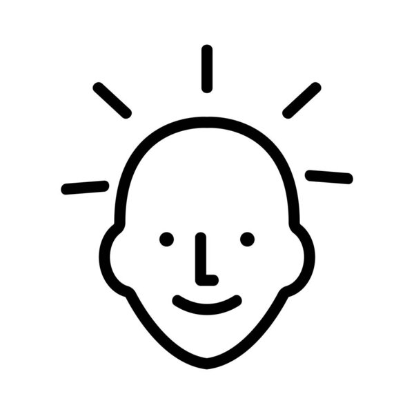 consciousness icon vector. Isolated contour symbol illustration
