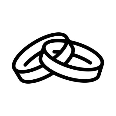 Halka düğün ikonu vektörü. İzole edilmiş kontür sembolü gösterimi