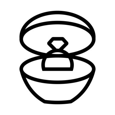 Halka düğün ikonu vektörü. İzole edilmiş kontür sembolü gösterimi