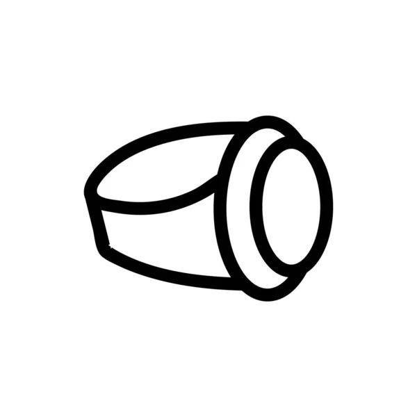 Вектор значка кольца. Изолированная контурная иллюстрация — стоковый вектор