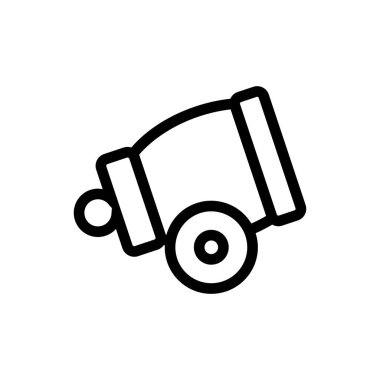 Silah ikonu vektörü. İzole edilmiş kontür sembolü gösterimi