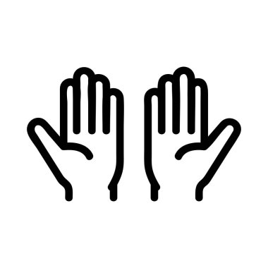 Dua simgesi vektörü. İzole edilmiş kontür sembolü gösterimi