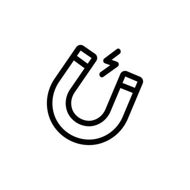 Mıknatıs simgesi vektörü. İzole edilmiş kontür sembolü gösterimi