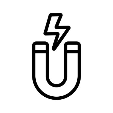 Mıknatıs simgesi vektörü. İzole edilmiş kontür sembolü gösterimi