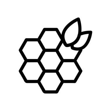 Bal bir bal ikonu vektörüdür. İzole edilmiş kontür sembolü gösterimi