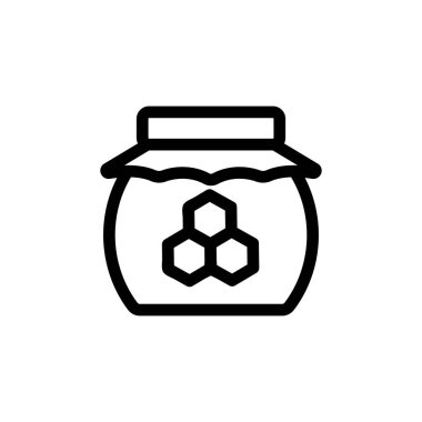 Bal ikonu vektörü. İzole edilmiş kontür sembolü gösterimi