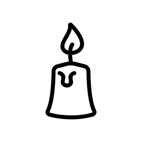 candle icon vector. Isolated contour symbol illustration