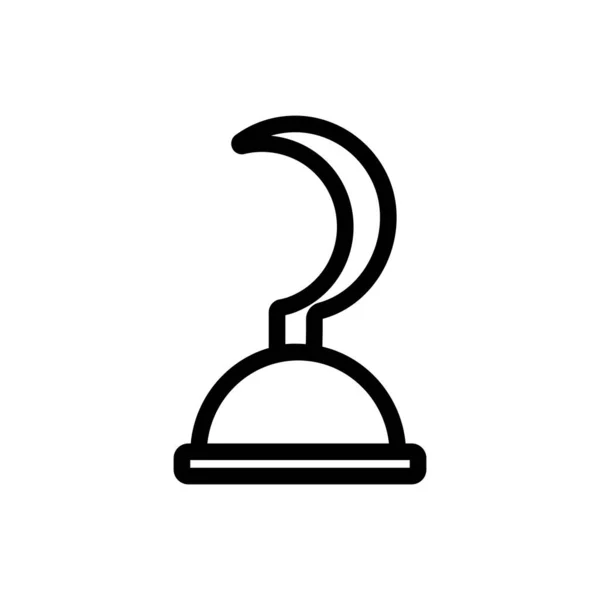 O gancho protético é um vetor de ícone de mão. Isolado contorno símbolo ilustração —  Vetores de Stock
