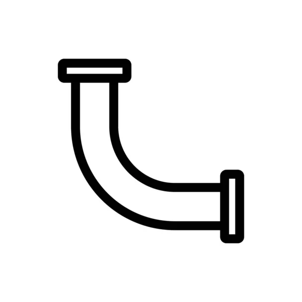 Tuyau de plomberie icône vecteur. Illustration de symbole de contour isolé — Image vectorielle