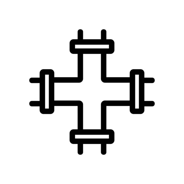 Tuyau de plomberie icône vecteur. Illustration de symbole de contour isolé — Image vectorielle