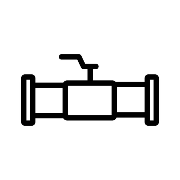 Tesisat boru ikonu vektörü. İzole edilmiş kontür sembolü gösterimi — Stok Vektör