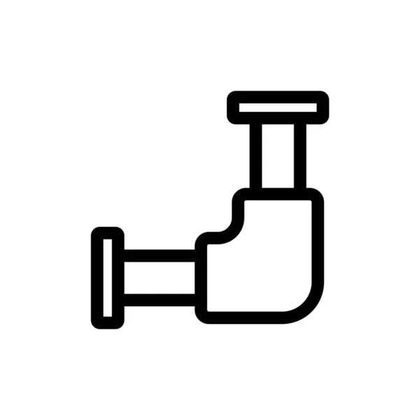 Rohrleitungssymbolvektor. Isolierte Kontursymboldarstellung — Stockvektor