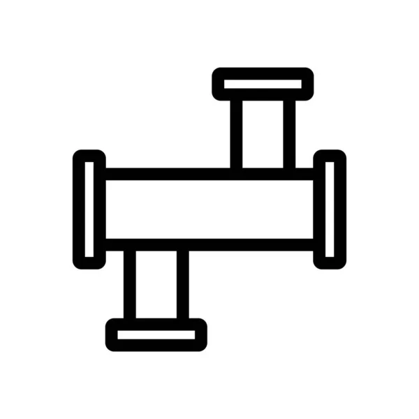 Tubo de fontanería vector icono. Ilustración del símbolo de contorno aislado — Archivo Imágenes Vectoriales