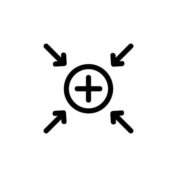 Вектор значка магнита. Изолированная контурная иллюстрация — стоковый вектор