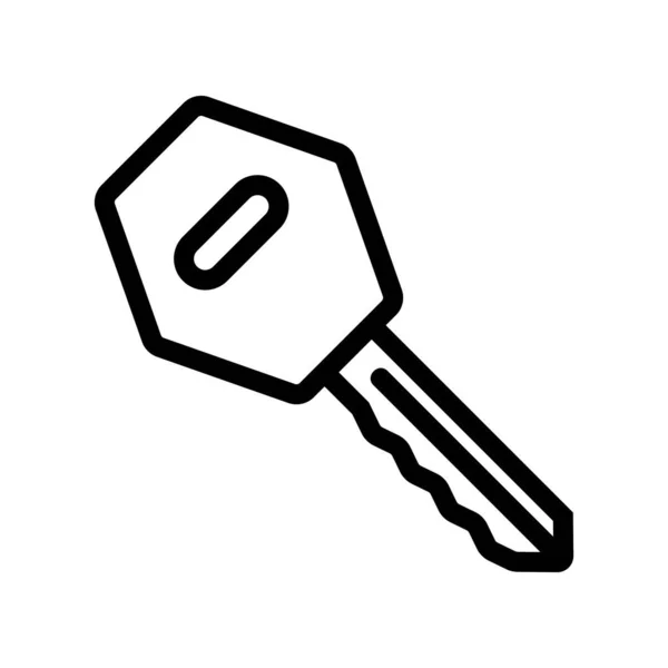 Schlüsselsymbol-Vektor. Isolierte Kontursymboldarstellung — Stockvektor
