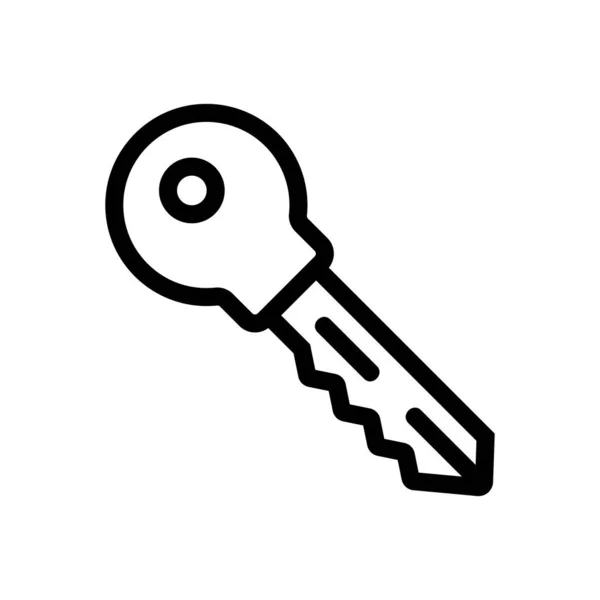 Kulcs ikon vektor. Elszigetelt körvonalszimbólum illusztráció — Stock Vector