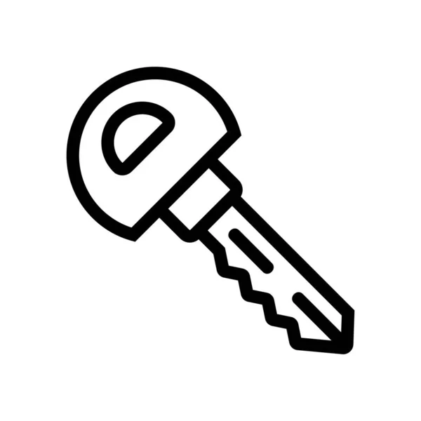 Vetor ícone chave. Isolado contorno símbolo ilustração — Vetor de Stock