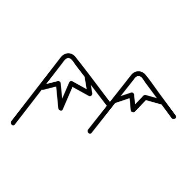 Mountain Ridge ikon vektörü. İzole edilmiş kontür sembolü gösterimi
