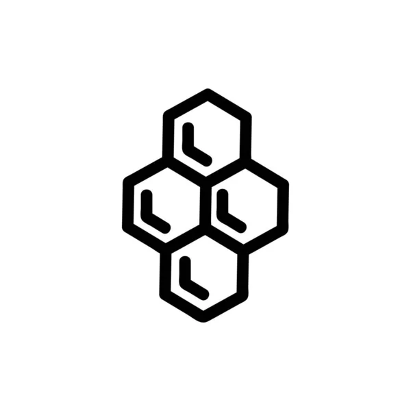 O mel é um vetor ícone do mel. Isolado contorno símbolo ilustração — Vetor de Stock
