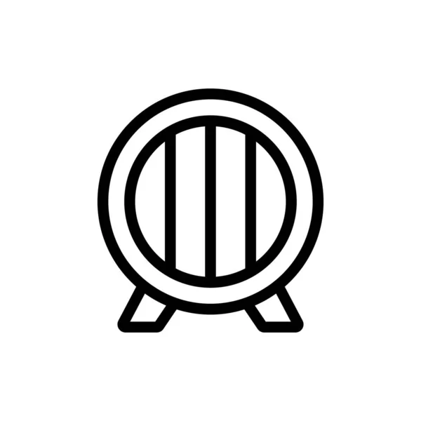 Vettore icona barile. Illustrazione del simbolo del contorno isolato — Vettoriale Stock