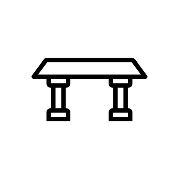 Vektor ikon jembatan. Ilustrasi simbol kontur terisolasi - Stok Vektor