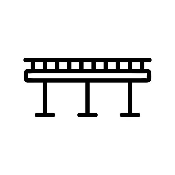 Вектор значков моста. Изолированная контурная иллюстрация — стоковый вектор