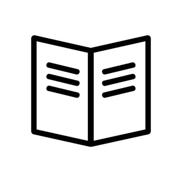 Booklet Icon Vektor. Isolierte Kontursymboldarstellung — Stockvektor