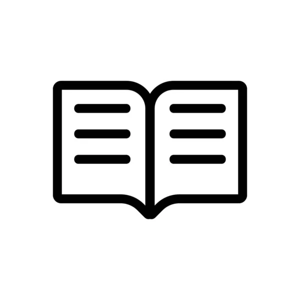 Kitapçık simgesi vektörü. İzole edilmiş kontür sembolü gösterimi — Stok Vektör
