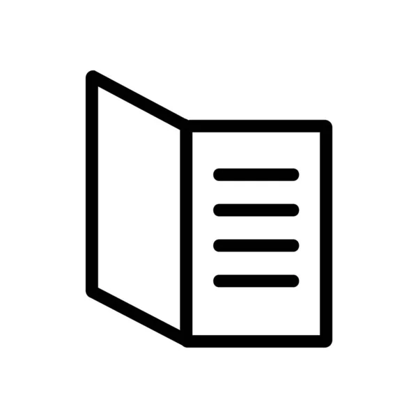 Broschyr ikon vektor. Isolerad kontur symbol illustration — Stock vektor