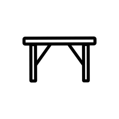 tablo simgesi vektörü. İzole edilmiş kontür sembolü gösterimi