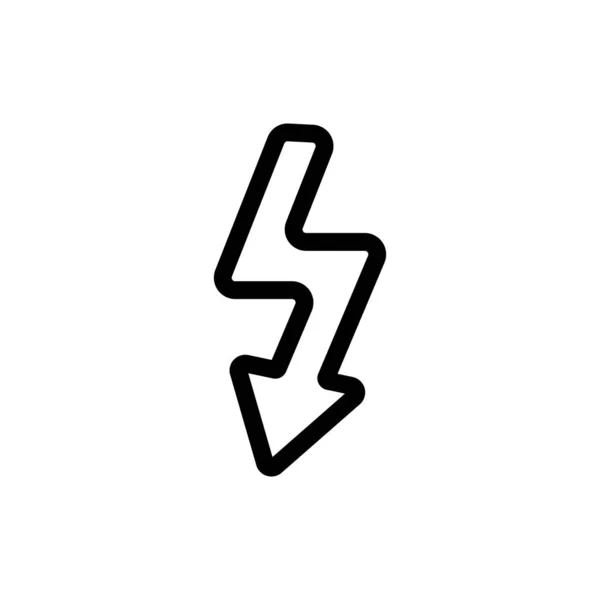 Şimşek Fırtınası İkon Vektörü. İzole edilmiş kontür sembolü gösterimi — Stok Vektör