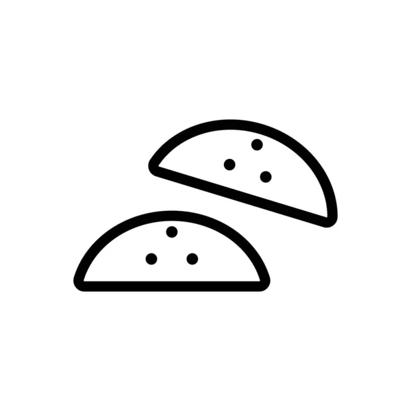 Taco vector icono. Ilustración del símbolo de contorno aislado — Vector de stock