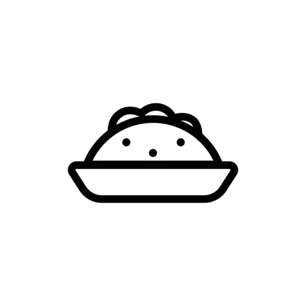 Vektor ikony Taco. Izolovaný obrysový symbol ilustrace — Stockový vektor