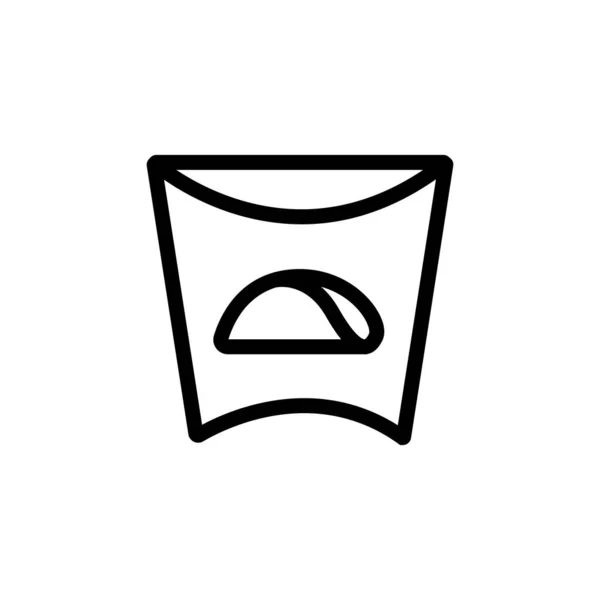 Taco ikon vektörü. İzole edilmiş kontür sembolü gösterimi — Stok Vektör