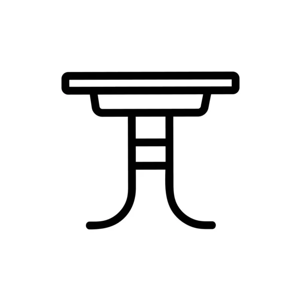 Icône de table vecteur. Illustration de symbole de contour isolé — Image vectorielle