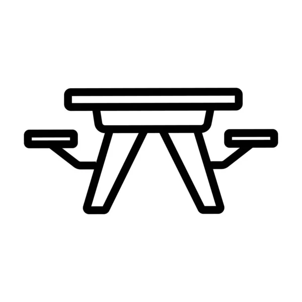 Vektor ikon tabel. Ilustrasi simbol kontur terisolasi - Stok Vektor