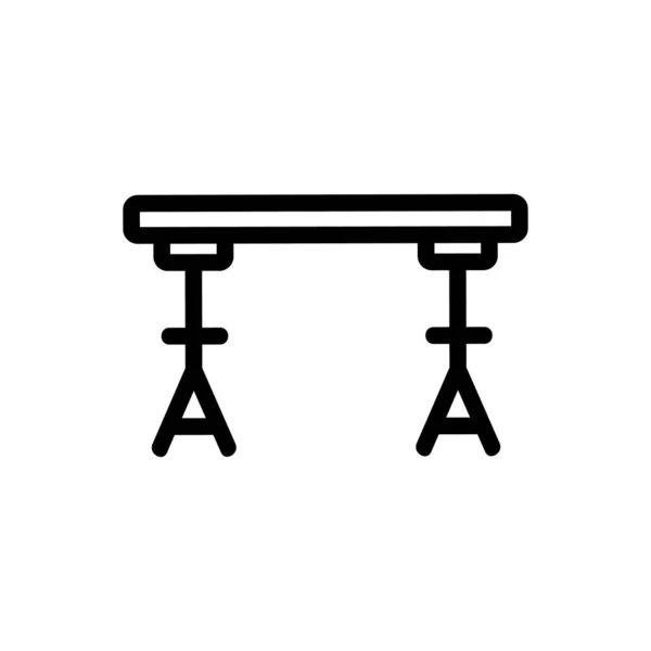 Vector icono de tabla. Ilustración del símbolo de contorno aislado — Archivo Imágenes Vectoriales