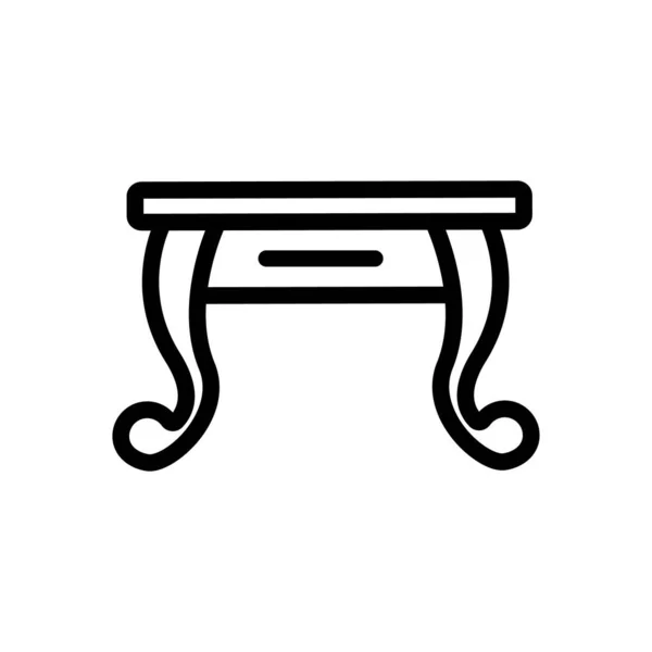 Vettore icona tabella. Illustrazione del simbolo del contorno isolato — Vettoriale Stock